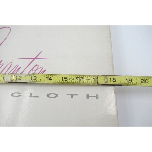 Vintage Scranton Ivory Lace Satin Proofed Table Cloth with 12 Napkins 72" X 90" - Picture 6 of 6